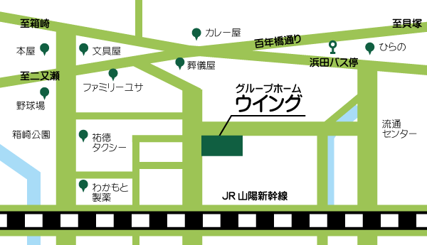 グループホーム ウイング 地図